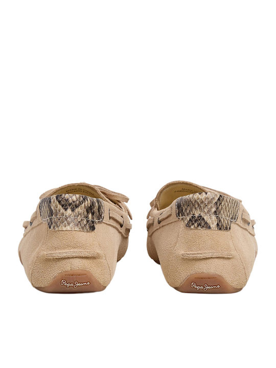 Women's Moccasins in Beige Colour