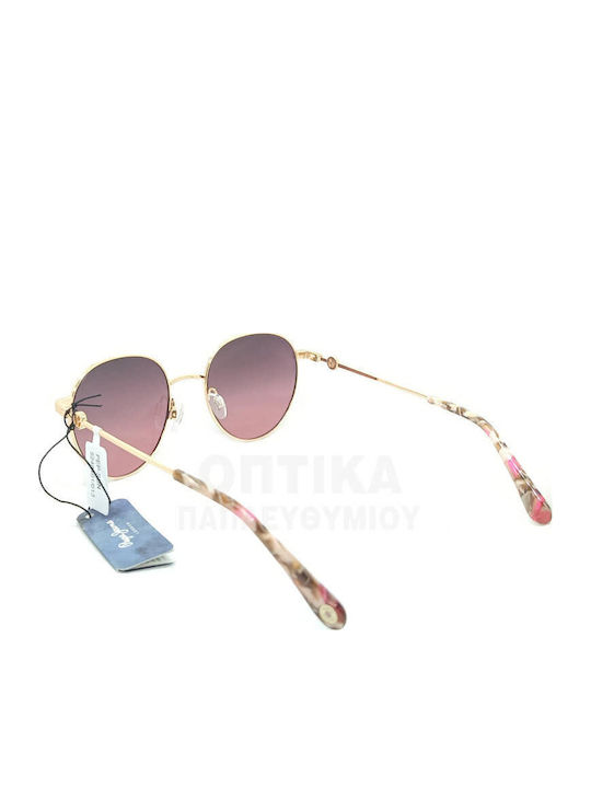 Pepe Jeans Pj5248 Women's Sunglasses with Gold Frame and Purple Lens PJ5248-401