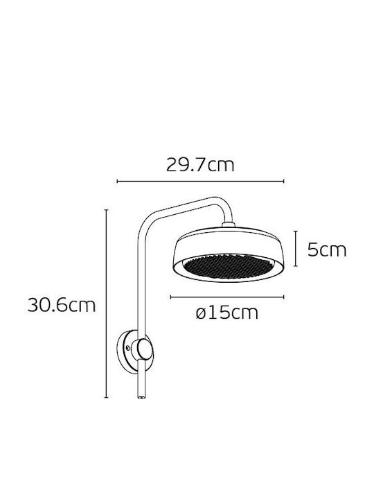 VK Lighting Στεγανό Επιτοίχιο Εξωτερικό Φωτιστικό LED 8W 2700K 15x15εκ.