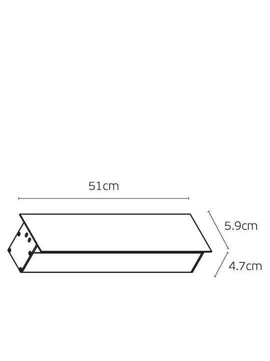 VK Lighting Wandmontiertes Außenbeleuchtung LED 10W 3000K 50x50cm VK Lighting Wandmontiertes Außenbeleuchtung LED 10W 3000K 50x50cm
