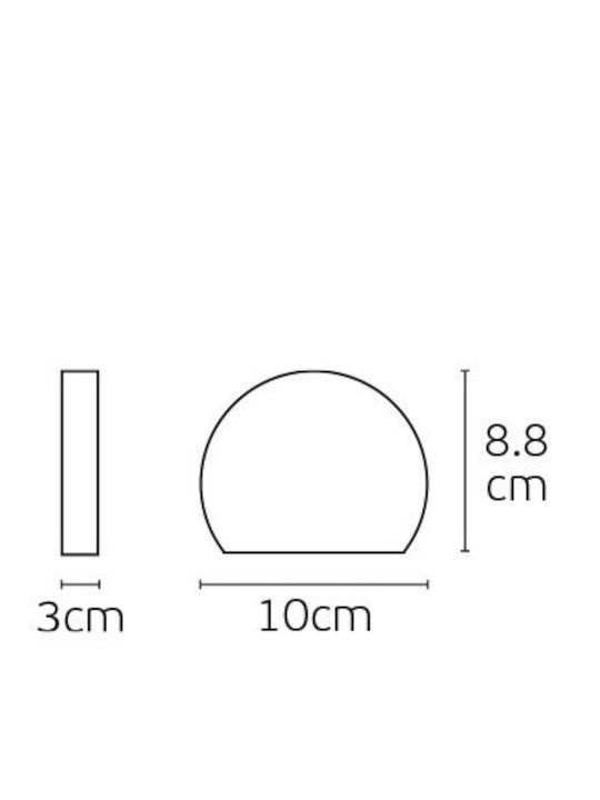 VK Lighting W W Επιτοίχιο Εξωτερικό Φωτιστικό LED 3W 3000K