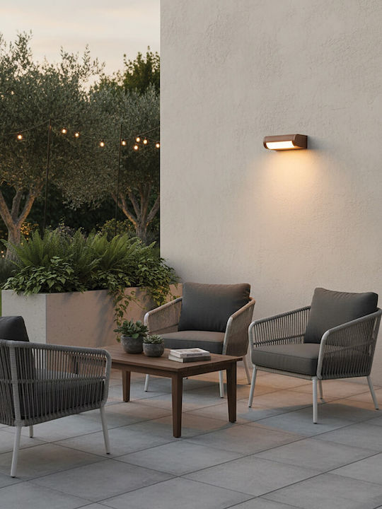 VK Lighting Wall-Mounted Outdoor Ceiling Lamp LED IP65 12W with Warm White Light