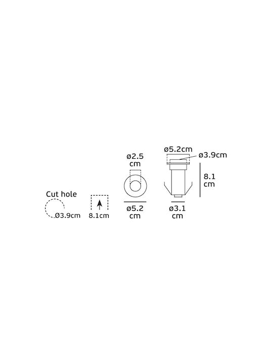 VK Lighting Lampă de Podea LED pentru Exterior 2.2W cu Lumină Albă Caldă IP68 Gri VK Lighting Lampă de Podea LED pentru Exterior 2.2W cu Lumină Albă Caldă IP68 Gri