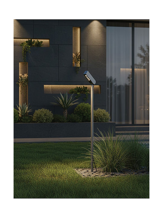 VK Lighting VK Lighting Außenstehlampe LED für Außenbereich 5W mit Warmweiß IP65 Graues