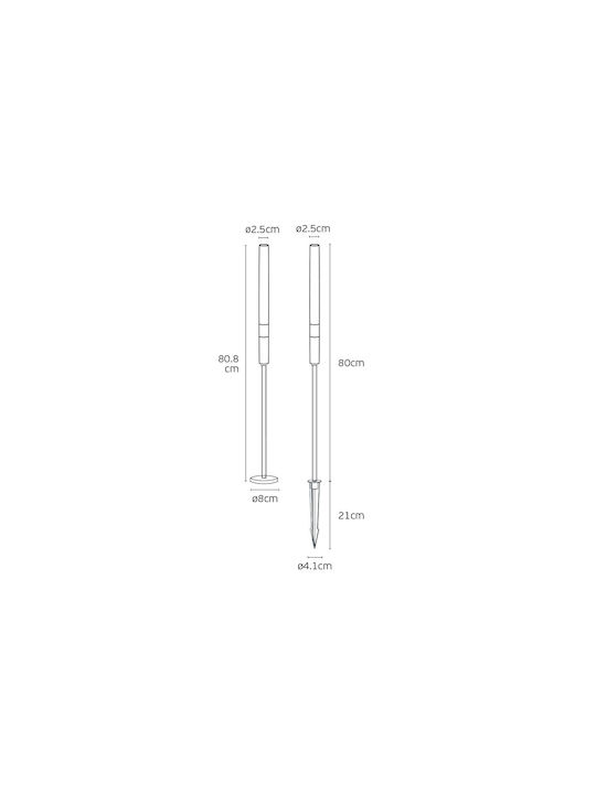 VK Lighting Φωτιστικό Δαπέδου LED 1W 80cm