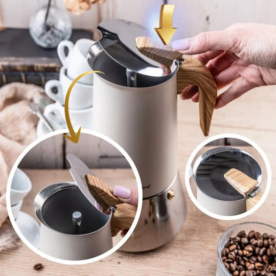 Klausberg Ηλεκτρικό Μπρίκι Espresso Inox Ασημί