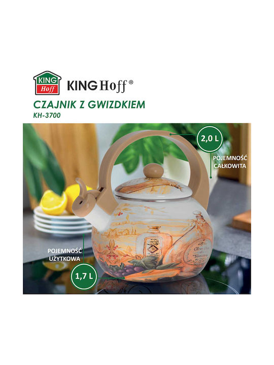 KING Hoff Βραστήρας Εμαγιέ Γκρι 2000ml
