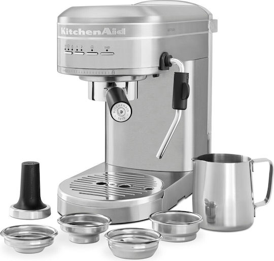 Kitchenaid Automatic Espresso Coffee Machine 1470W Pressure 15bar Silver 5KES6503BSX