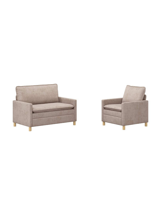vidaXL Wohnzimmermöbel-Set 2-Sitzer & Sessel