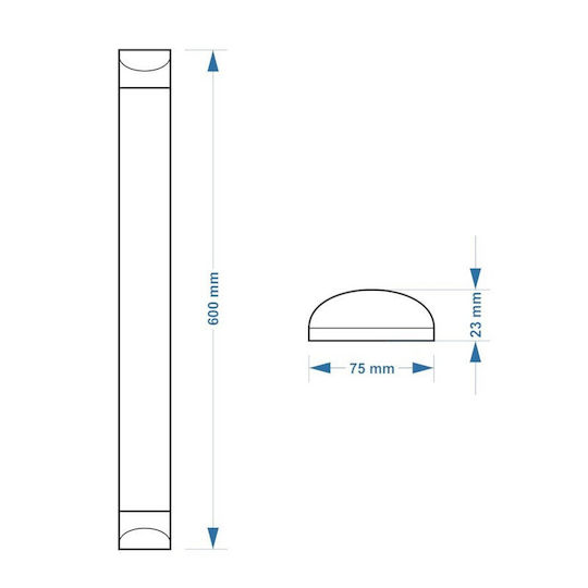 LED Corp Iluminat Liniar de Tavan 18W Alb Natural IP20 L60xA7.5xÎ2.3cm