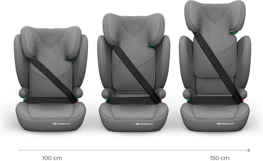 Kinderkraft Junior Fix 2 Plus Car Seat i-Size with Isofix Plus Grey 15-36 kg