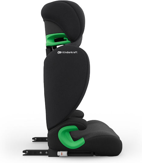 Kinderkraft Junior Fix 2 Plus Καθισματάκι Αυτοκινήτου High-back Booster i-Size με Isofix Black