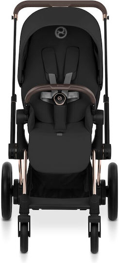 Cybex Priam Comfort Reversible 2 in 1 Baby Stroller Suitable for Newborn Sepia Black/Rosegold Frame 12.9kg