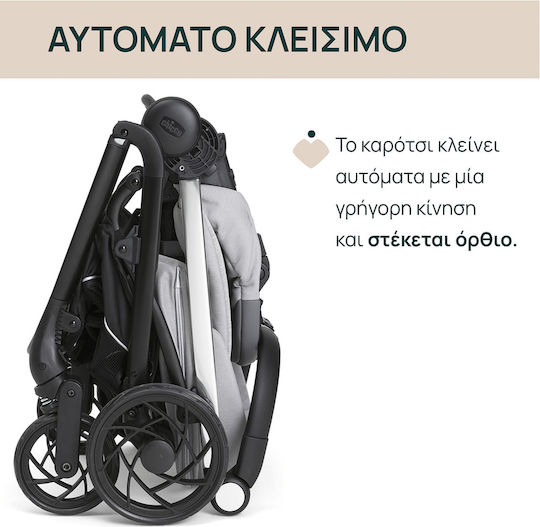 Chicco One4Ever Reversible Baby Stroller Suitable for Newborn Gray