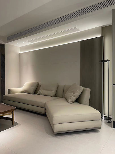 VK Lighting Προφίλ Αλουμινίου Ταινίας LED με Οπάλ Κάλυμμα 200x0.2x0.2εκ.