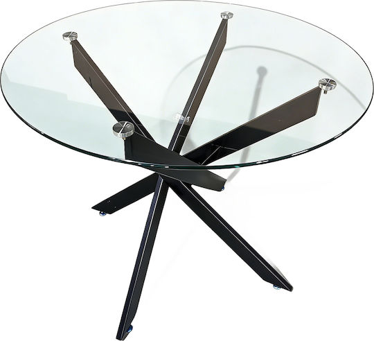 Glazera Στρογγυλό Τραπεζαρίας Μαύρο 90x90x75εκ. Glazera Στρογγυλό Τραπεζαρίας Μαύρο 90x90x75εκ.