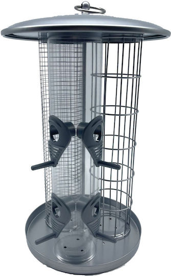 Relaxdays Vogelfütterung & -tränke in Silber