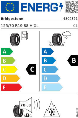 Bridgestone 6 Enliten 155/70R19 88HH XL Anvelopă Vară Auto