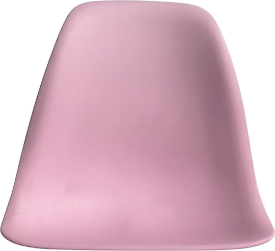 Rosene Dining Chair Made of Polypropylene Pink/Natural 31x39x55cm