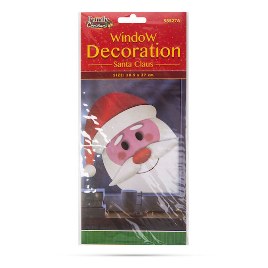 Christmas Window Decoration Santa Claus 28.5 X 27 Cm Self-adhesive Window Sticker
