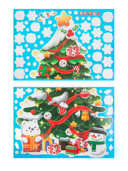 Christmas Tree Sticker 62 X 70 Cm Wall Door Window Adhesive Festive Pvc Decor