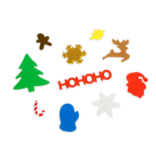 Christmas Foam Stickers 50 Pcs Creative Decorative Set Festive Designs