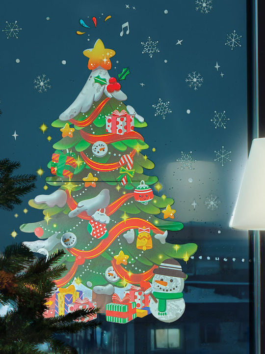 Christmas Tree Sticker 62 X 70 Cm Wall Door Window Adhesive Festive Pvc Decor