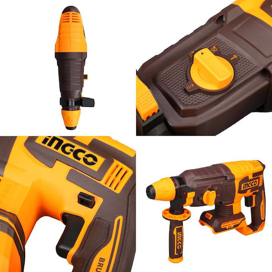 Ingco Rotary Hammer Excavator Battery 20V 2x4Ah with SDS Plus Socket CRHLI262085E