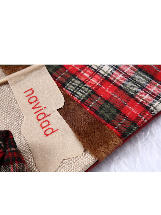 Christmas Decorative Sock with Santa Claus L40xW20cm