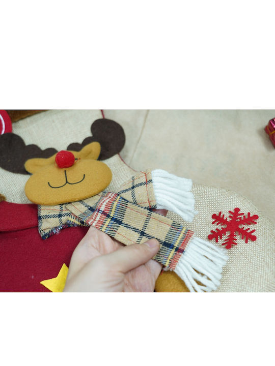 Ciorap Decorativ De Crăciun Cu Ren M40xL20cm