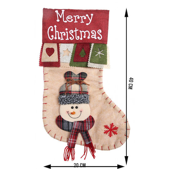 Ciorap Decorativ De Crăciun M40xL20cm