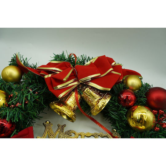 Alista Home Coroană De Flori Din Plastic Roșie Cu Diametru 40 Cm