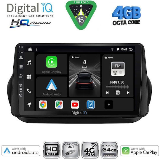 Digital IQ Ηχοσύστημα Αυτοκινήτου για Fiat Ducato 2006-2011 (Bluetooth/USB/WiFi/GPS/Apple-Carplay/Android-Auto) με Οθόνη Αφής 9"