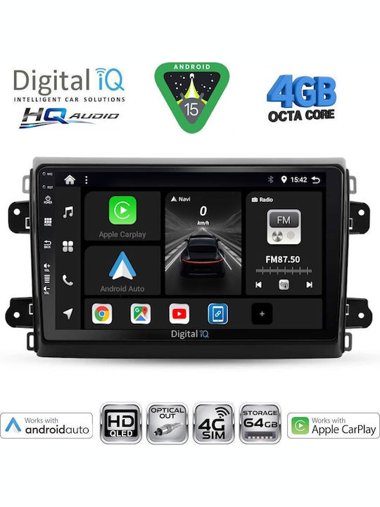 Digital IQ Car Audio System for Fiat Ducato 2006-2011 Bluetooth USB WiFi GPS Apple CarPlay Android Auto with 9" Touch Screen