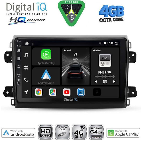 Digital IQ Ηχοσύστημα Αυτοκινήτου για Fiat Ducato 2006-2011 (Bluetooth/USB/WiFi/GPS/Apple-Carplay/Android-Auto) με Οθόνη Αφής 9"