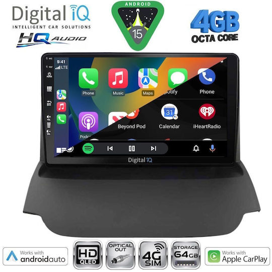 Digital IQ Ηχοσύστημα Αυτοκινήτου για Ford EcoSport 2012-2018 (Bluetooth/USB/WiFi/GPS/Apple-Carplay/Android-Auto) με Οθόνη Αφής 9"