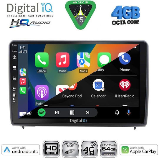 Digital IQ Ηχοσύστημα Αυτοκινήτου για Ford EcoSport 2012-2018 (Bluetooth/USB/WiFi/GPS/Apple-Carplay/Android-Auto) με Οθόνη Αφής 9"