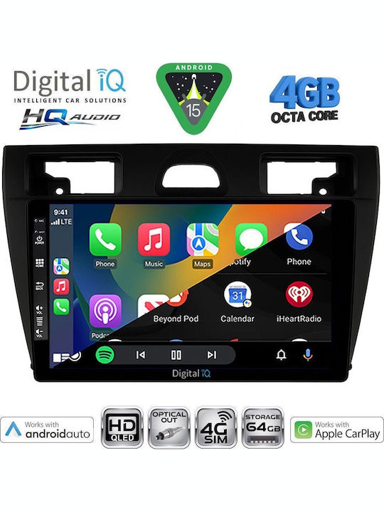 Digital IQ Car Audio System for Ford EcoSport 2012-2018 Bluetooth USB WiFi GPS Apple CarPlay Android Auto with 9" Touch Screen