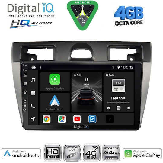 Digital IQ Ηχοσύστημα Αυτοκινήτου για Ford EcoSport 2012-2018 (Bluetooth/USB/WiFi/GPS/Apple-Carplay/Android-Auto) με Οθόνη Αφής 9"