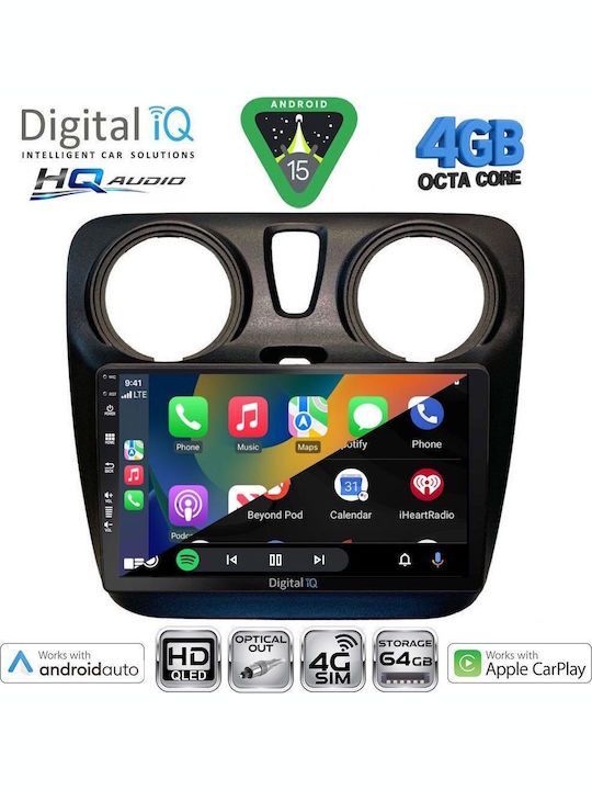 Digital IQ Car Audio System for Dacia Dokker 2012-2022 (Bluetooth/USB/WiFi/GPS/Apple CarPlay/Android Auto) with 9" Touch Screen