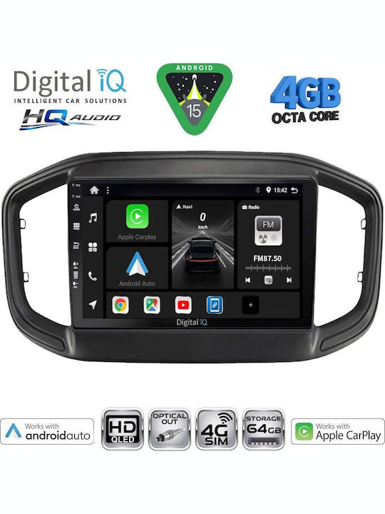 Digital IQ Car Audio System for Fiat Freemont 2008-2020 Bluetooth USB WiFi GPS Apple CarPlay Android Auto with 9" Touch Screen