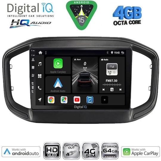 Digital IQ Car Audio System for Fiat Freemont 2008-2020 Bluetooth USB WiFi GPS Apple CarPlay Android Auto with 9" Touch Screen