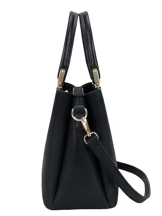 Gallantry Cambridge Women's Handbag Rigid Handle Removable Shoulder Strap Black