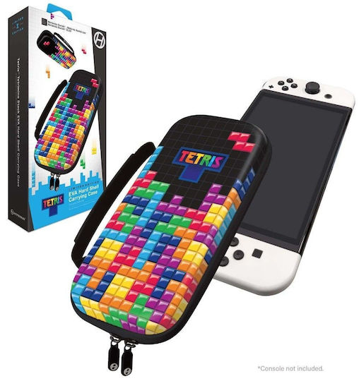 Hyperkin Tetris Eva Hard Shell Carrying Case Nintendo Switch Oled Lite Tetrimino Stack
