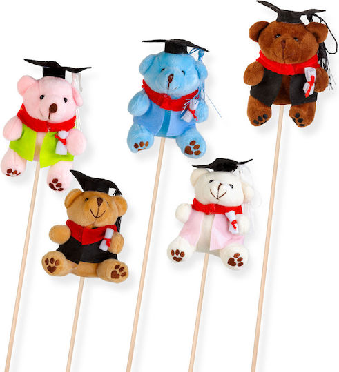 Graduation Cap Teddy Bear Decoration Stick 50 Cm 5 Colors