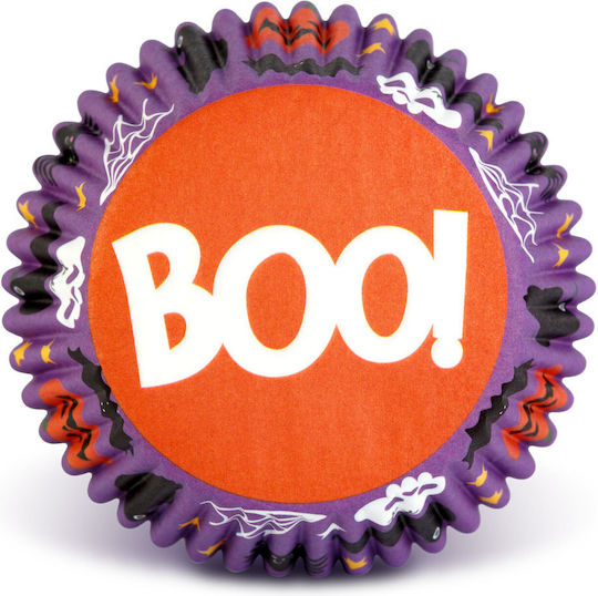 Set Hârtie Cupcake Decorațiuni Pentru Petreceri Halloween 4 Modele 7x5x3.2 Cm