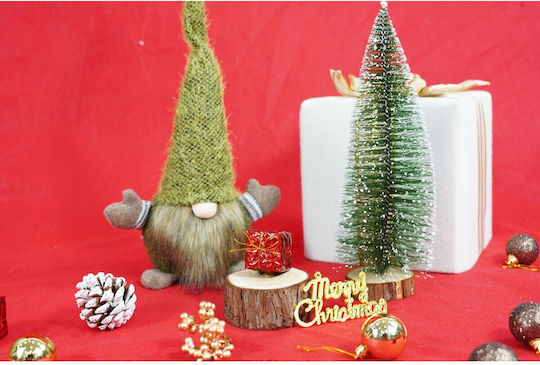 Weihnachtsfigur Elf Alista Home Grün Braune Textil 56 cm