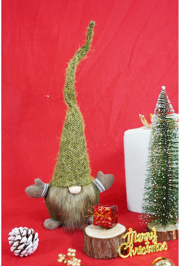 Weihnachtsfigur Elf Alista Home Grün Braune Textil 56 cm