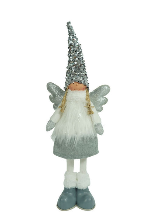 Weihnachtsengel Anhänger Alista Home Weißes Graues Textil 53 cm