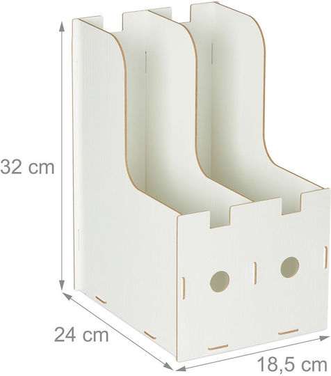 Relaxdays Office Cabinet 2 Compartments White 0
